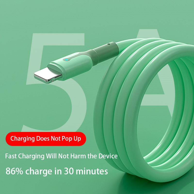 Dây cáp sạc nhanh 5A có đèn LED cho ip