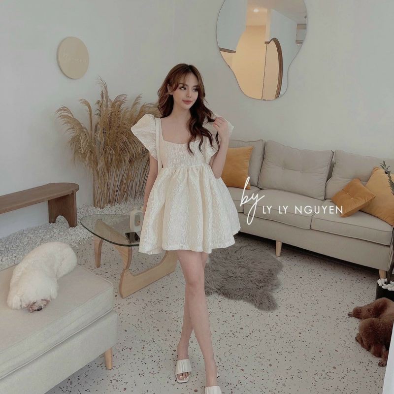 Xinh ngất ngây ra đây này 😍😍Váy gấm hàn dáng babydoll ( có lót quần ) iu lắm lunnn, | BigBuy360 - bigbuy360.vn