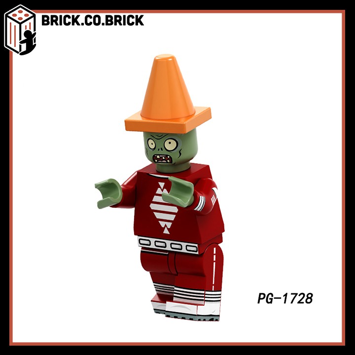 Trò Chơi Plant And Zombie Đồ Chơi Lắp Ráp Mô Hình Non LEGO và Minifigure Nhân Vật Zombie Hóa Trang Kinh Dị PG8197