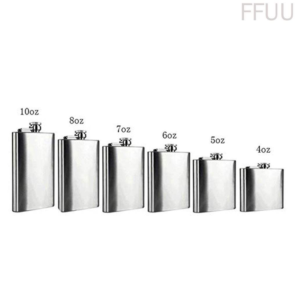 Bình Đựng Rượu Mini Bằng Thép Không Gỉ 4 5 6 7 8 9 10 18 Oz