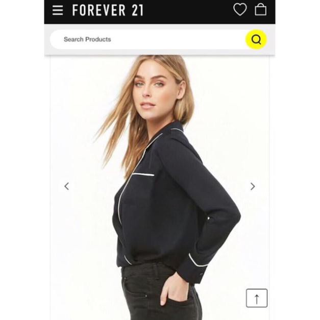 Áo sơ mi Forever 21 F21 lụa pijama xuất xịn