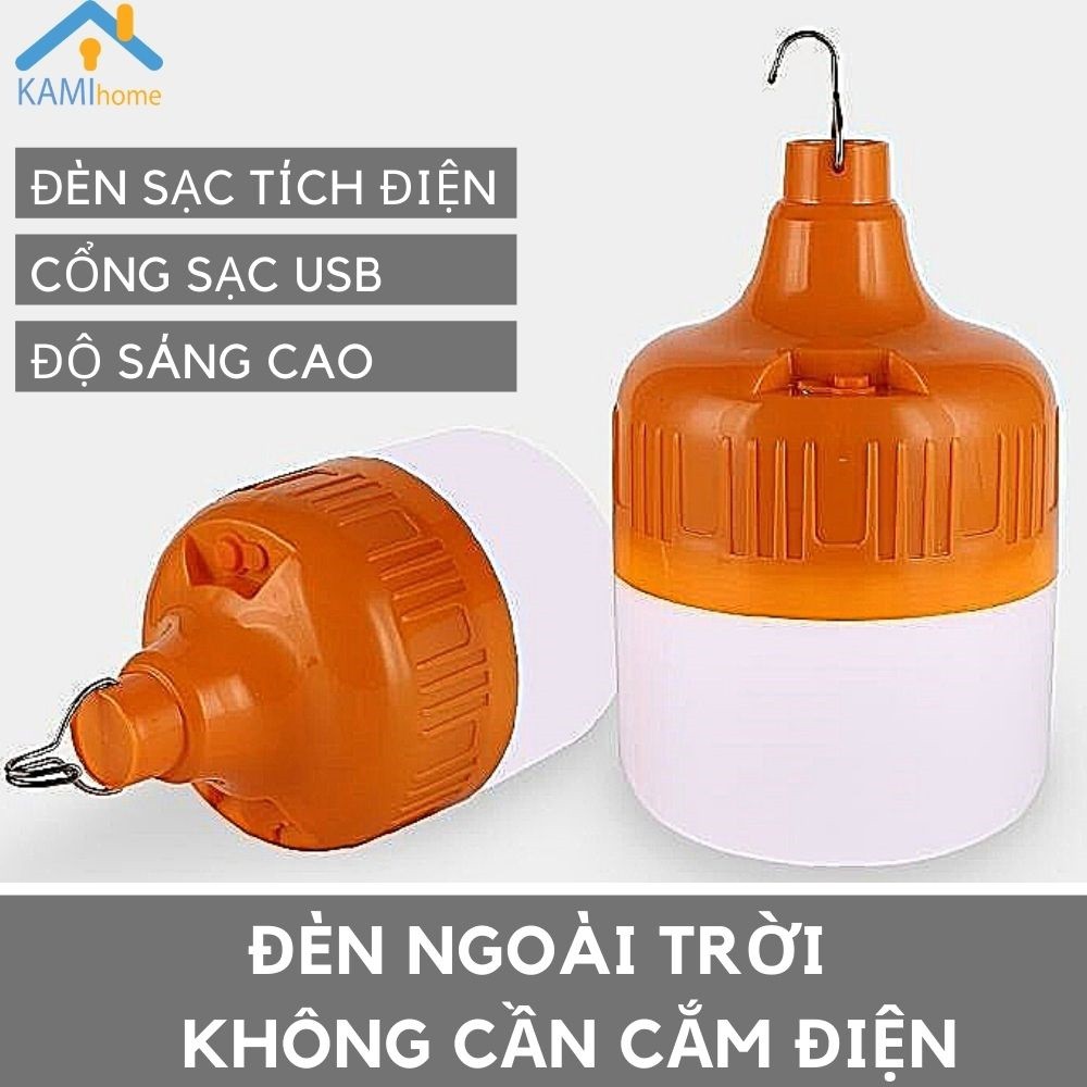 Bóng đèn Led Bulb sạc tích điện cổng USB 40/60/100W Kamivietnam 37001