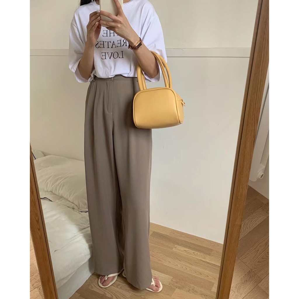 Quần culottes xếp li chun sau 2112 (nâu/đen) | BigBuy360 - bigbuy360.vn
