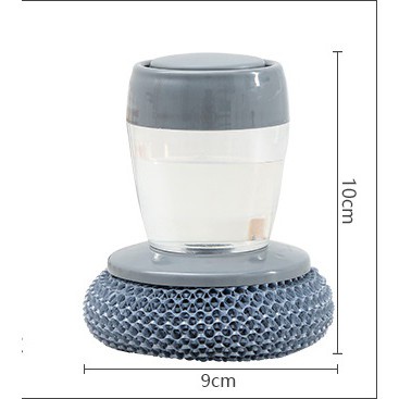 Dụng cụ cọ rửa đa năng, cọ xoong nồi, cọ bếp, cọ rửa bát đĩa có bình chứa tiện lợi
