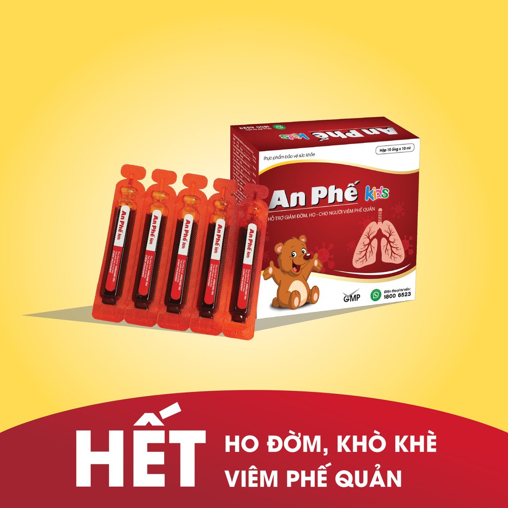An Phế Kids - giảm ho đờm khò khè, viêm phế quản trẻ em