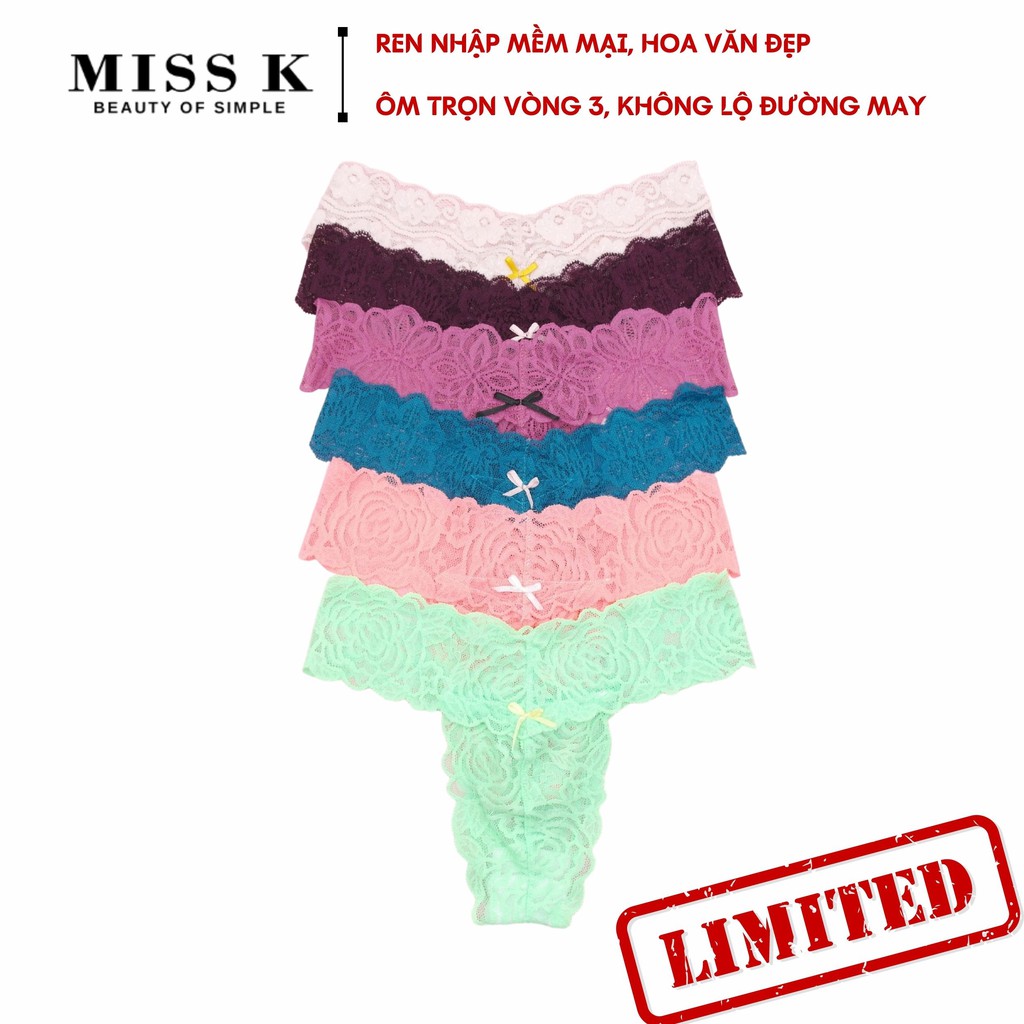 Quần lót ren Bikini style thương hiệu Miss K U017