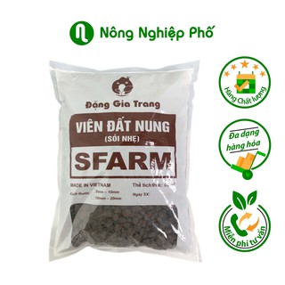 Viên Đất Nung Sỏi Nhẹ SFARM Dùng Trồng Rau Thủy Canh, Lót Chậu Kích Thước 5 - 10 mm Túi 5 dm3 ~ 3kg