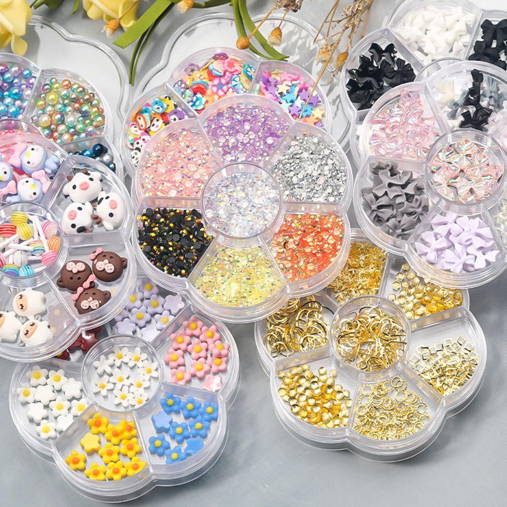 Hạt Vỏ Sò / Gấu / Nơ Cực Quang 3D Trang Trí Móng Nghệ Thuật DIY