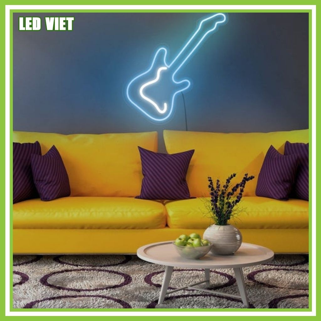 Đèn led neon sign 12v flex đèn trang trí đèn neon uốn chữ  theo yêu cầu Neon sign music nốt nhạc đàn guitar