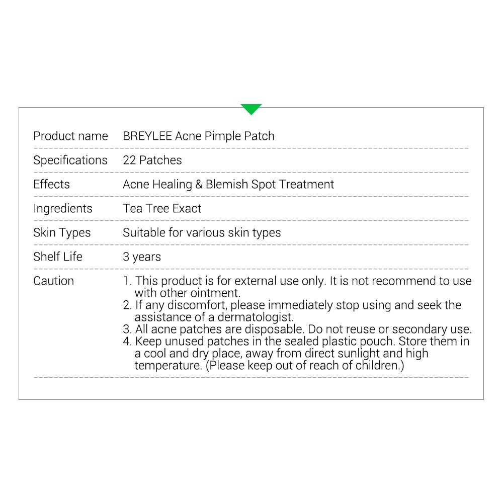 5Pcs Bộ 22 miếng dán hỗ trợ giảm mụn BREYLEE chuyên dụng cho dùng hàng ngày