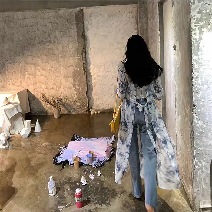 Đầm Hai Dây Hở Lưng Màu Nhuộm Thời Trang Mùa Hè Mới 2022