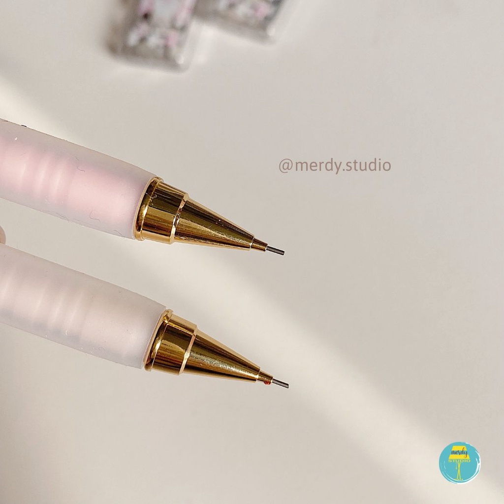 Bút chì bấm ngòi 0.5mm Inmorning Bunny &amp; Sakura kèm hộp ngòi