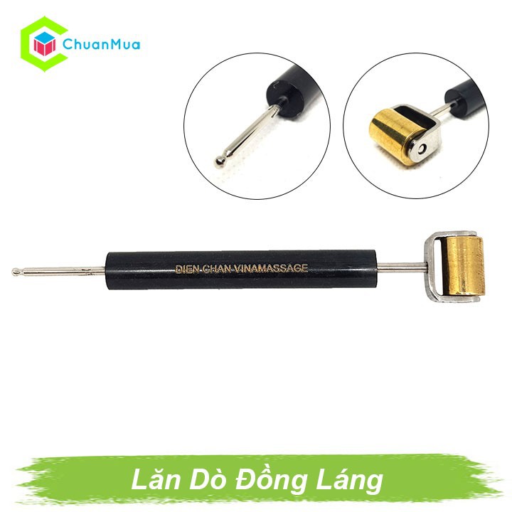 Cây Lăn Dò Đồng Láng Mát Xa - Dụng Cụ Diện Chẩn ( Phụ Kiện Masage Điện Chấn, Nhấn Lay Huyệt Mặt Cổ Tay Chân Toàn Thân )