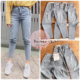 [Ảnh thật] Quần baggy jean rách gối siêu xinh ulzzang