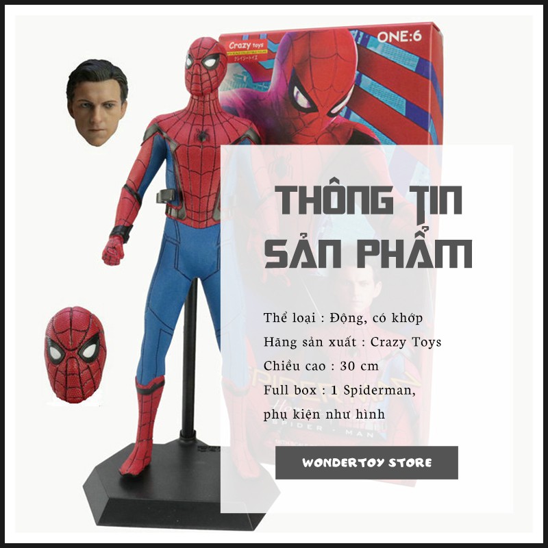 Mô hình Spider Man Homecoming Crazy Toys 30cm