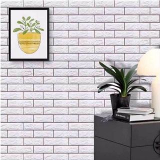 Giấy dán tường giả gạch xám 3D (1 cuộn 10m)