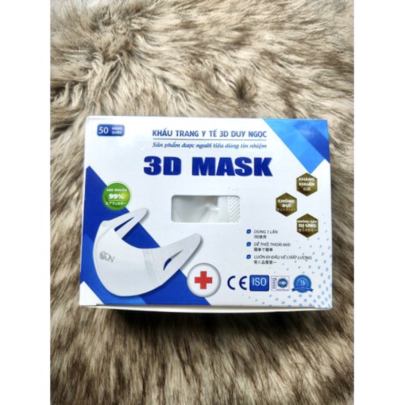 KHẨU TRANG Y TẾ 3D MASK-4D.NGƯỜI LỚN-TRẺ EM.HÀNG 4 LỚP(HỘP 50 CHIẾC)