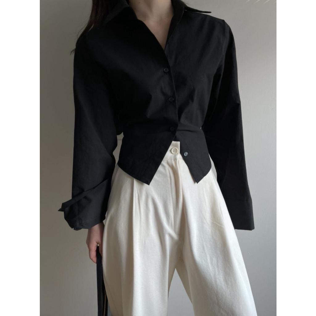 Áo Sơ Mi Nữ Tay Dài Buộc Dây Sau Lưng 51423