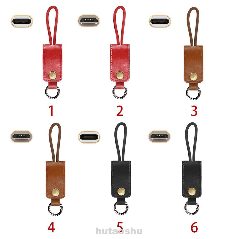 Móc Chìa Khóa Bằng Da Có Đầu Cắm Micro Usb Loại C