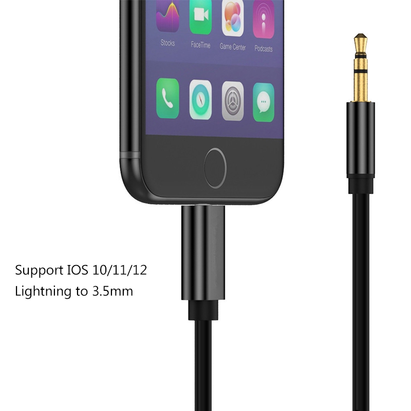 Cáp sạc chuyển đổi lightning có đầu cắm AUX 3.5mm cho iPhone 7 / 8 Plus / XS Max XR