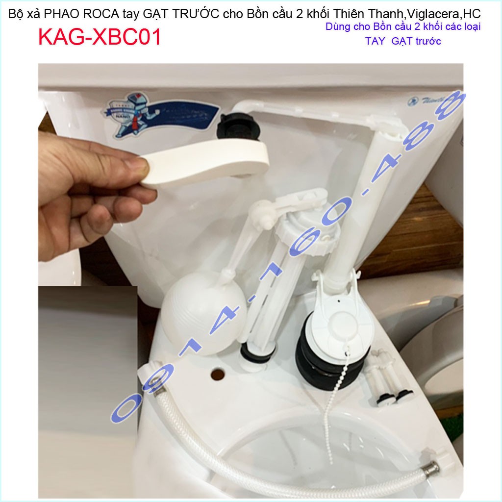 Bộ xả cầu gạt phổ thông 2 khối KAG-XBC01 trọn bộ best sales the toilet flush bộ xả cầu gạt xả mạnh thoát nước nhanh