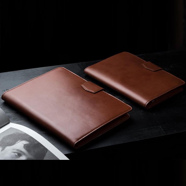 Clutch da ipad Mini - Air 8'' Vàng bò - Ví da thật cao cấp