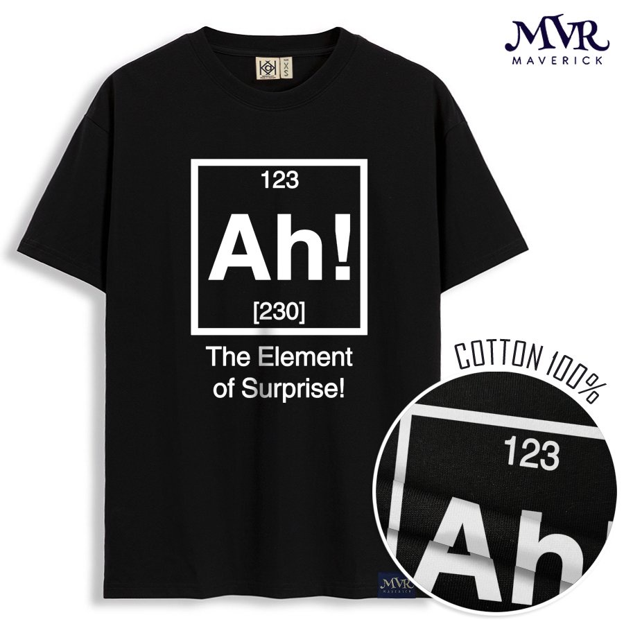 Áo thun nữ unisex Cotton thoáng mát yếu tố bất ngờ chữ Ah! MVR KK3927