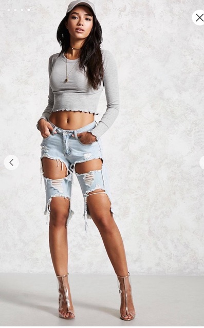 Crop tay dài lượn sóng F21 xuất xịn