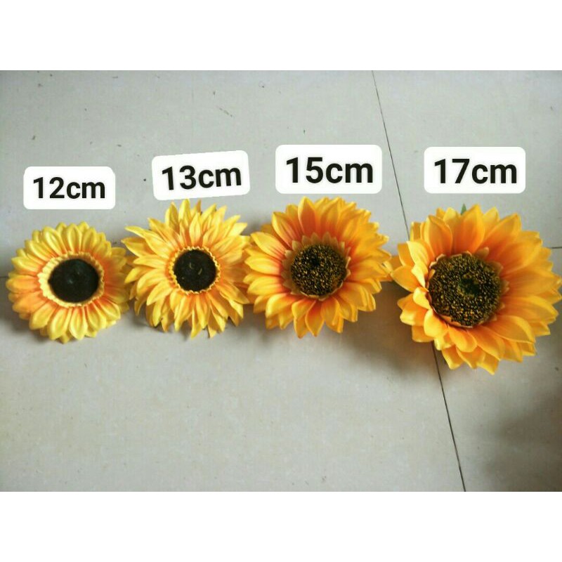 Combo 10 Đầu Bông Hướng Dương_Hoa Lụa Cao Cấp