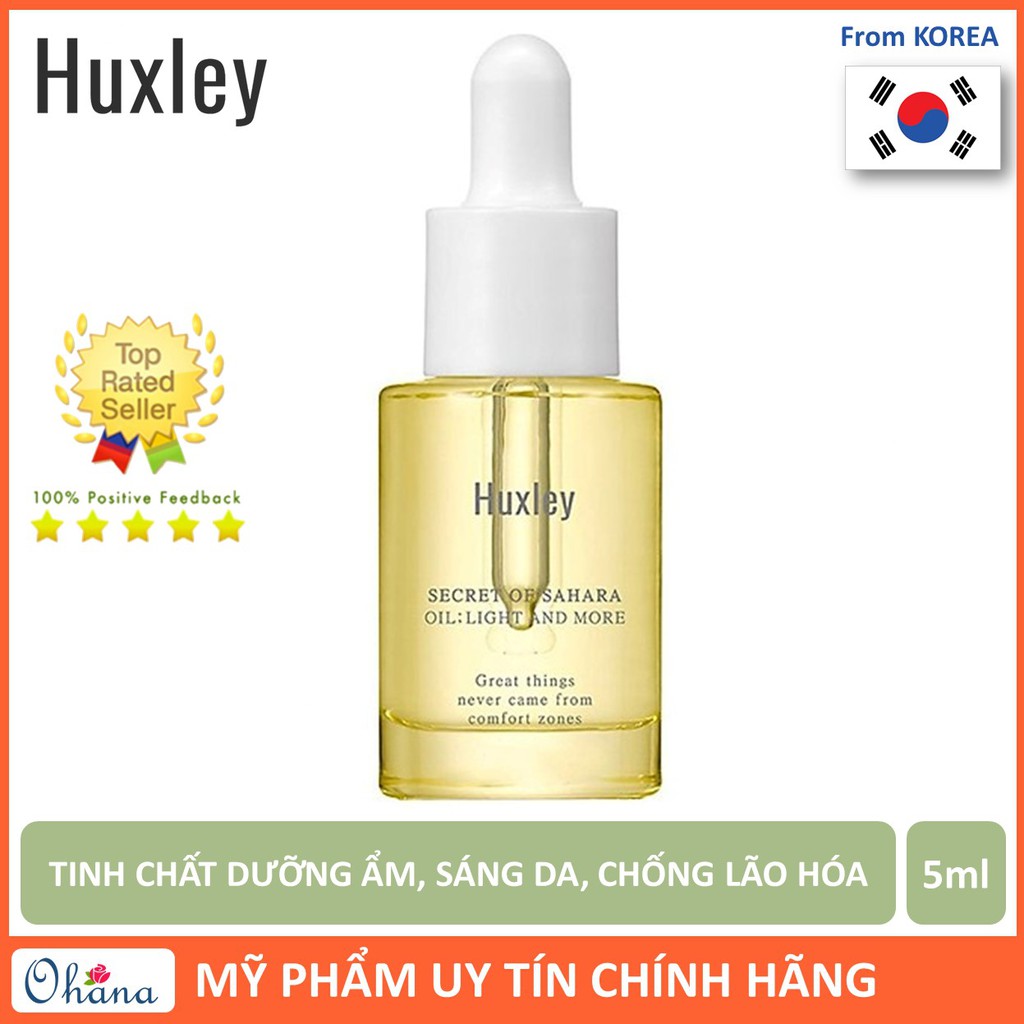 Tinh Chất Dưỡng Ẩm, Chống Lão Hóa Huxley Oil Light And More 5ml (Huxley Mini)