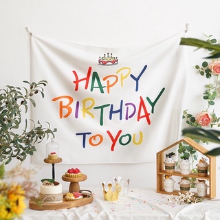 PHÔNG NỀN VẢI HAPPY BIRTHDAY PHONG CÁCH HÀN QUỐC