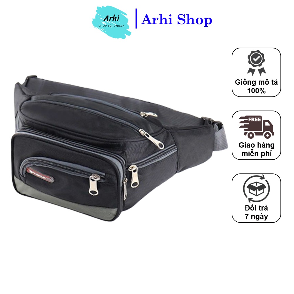 Túi Đeo Hông Đeo Bụng Túi Bao Tử Đeo Chéo Cao Cấp Nhiều Ngăn Arhi Shop