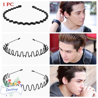 Băng Đô Cài Tóc Gợn Sóng Màu Đen Phong Cách Alice Cho Nam Và Nữ