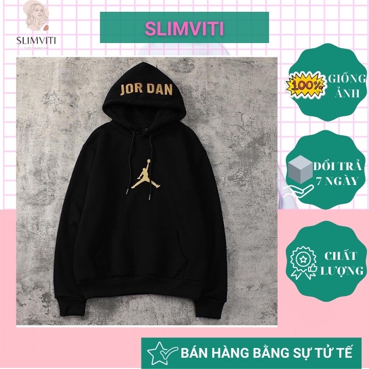Áo hoodie Jordan form rộng đôi nam nữ unisex SLIMVITI V50