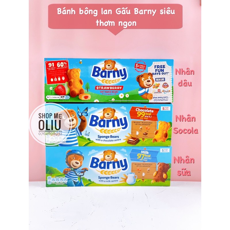 [SHIP AIR]-Bánh bông lan gấu Barny UK đủ vị