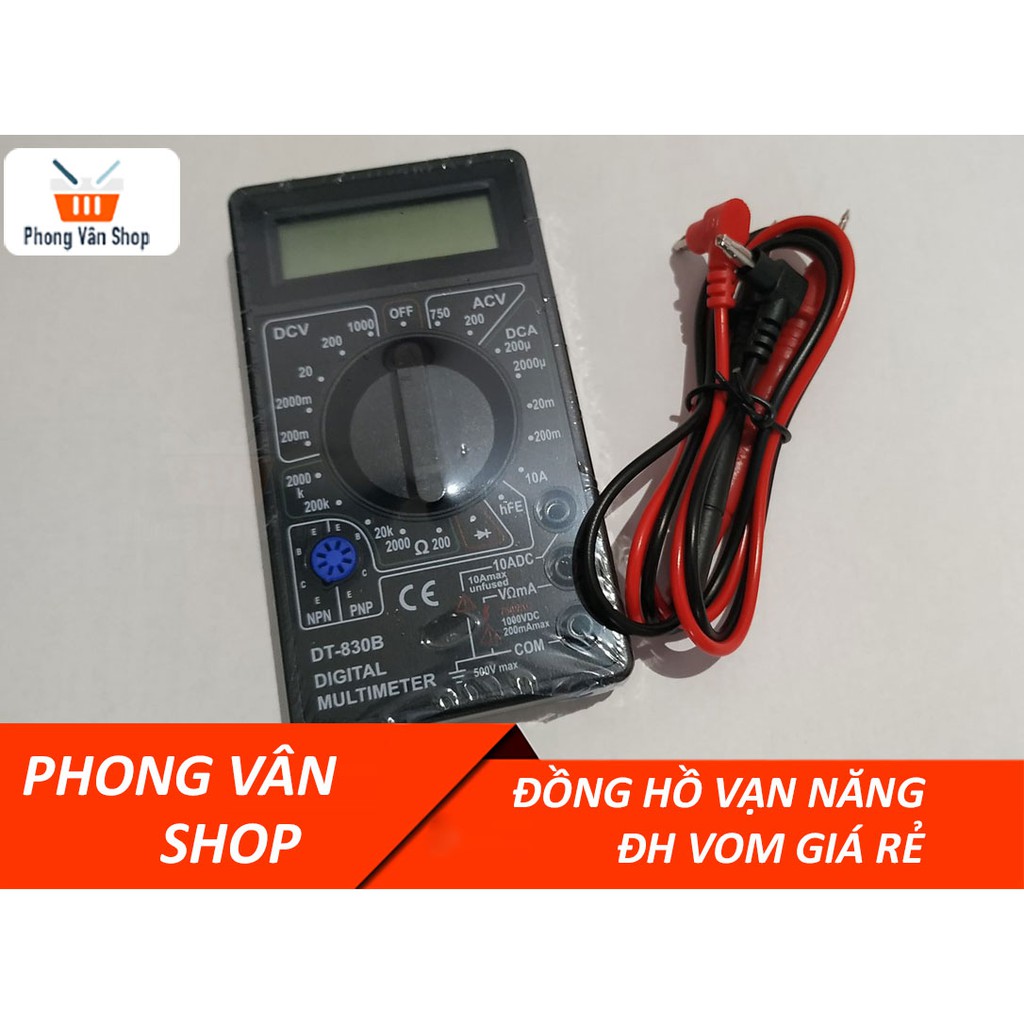 Đồng hồ vạn năng mini bỏ túi DT830B + kèm pin 9v- Đồng hồ VOM