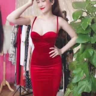 Đầm body sexy cúp ngực 2 dây