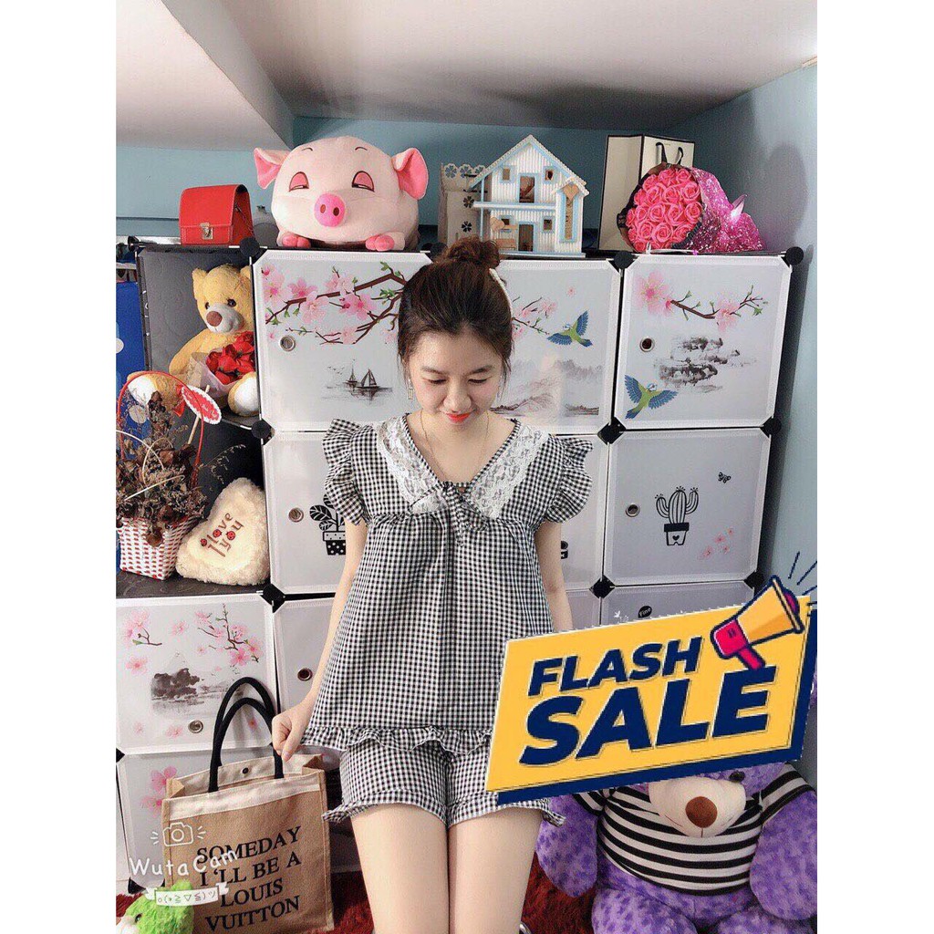 [Mã WABOOM giảm 15% đơn 99k] Sét bộ đùi kẻ phối bèo dưới 57kg [ Ảnh và video ] | BigBuy360 - bigbuy360.vn