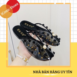 Dép - Sục xoài mika màu đen- đi mưa đi nước thoải mái