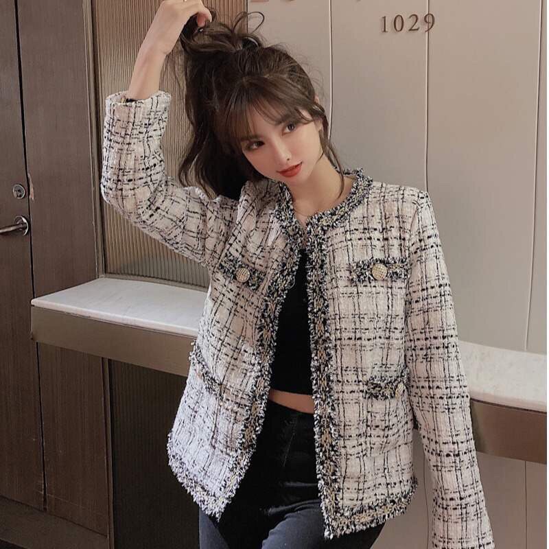 Áo khoác khoác dạ lông kim-thời trang thu đông quảng châu 2021