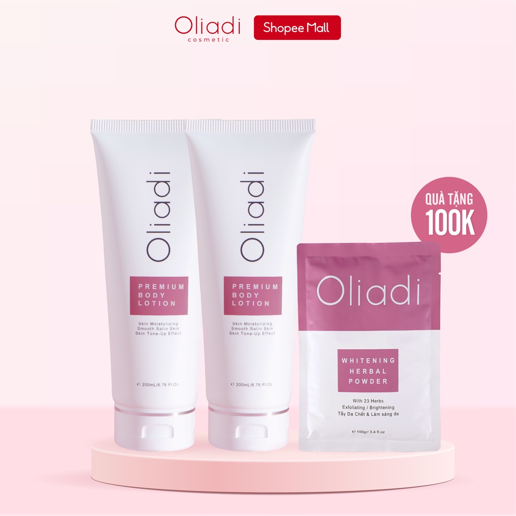 BODY LOTION OLIADI - Kem Body Oliadi Dưỡng Thể Trắng Toàn Thân Với Công Nghệ Hạt Nano Phân Tử 200ml