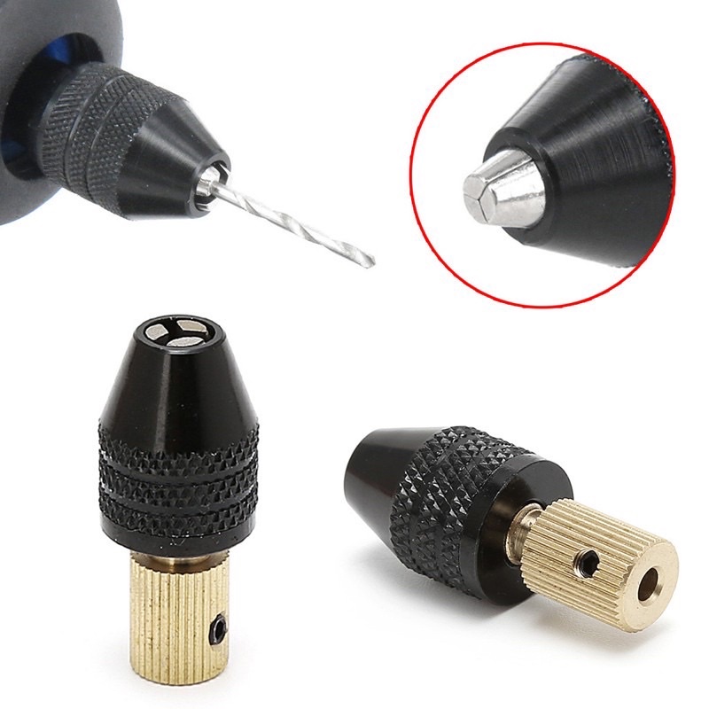 Bộ đầu kẹp giữ mũi khoan 3 chấu 0.5-3.2mm trục motor 2mm 2.3mm 3.17mm 5mm