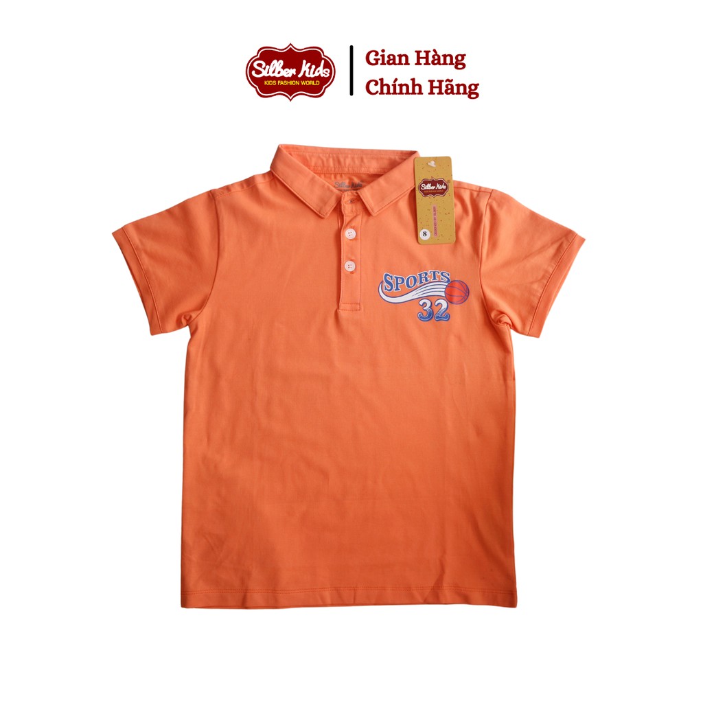 [Mã BMBAU50 giảm 7% đơn 99K] Áo Polo Bé Trai 15-30kg In Sport32 Cotton Chun 4 Chiều SILBER KIDS