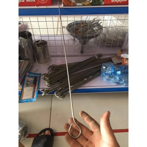 Combo 10 que xiên thịt nướng bằng inox 304 không rỉ dài 50cm
