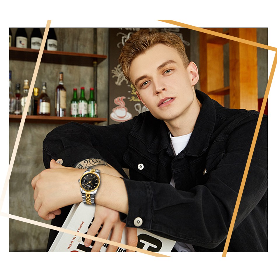 Đồng Hồ Nam Hiển Thị Ngày Chexi Kiểu Dáng Doanh Nhân