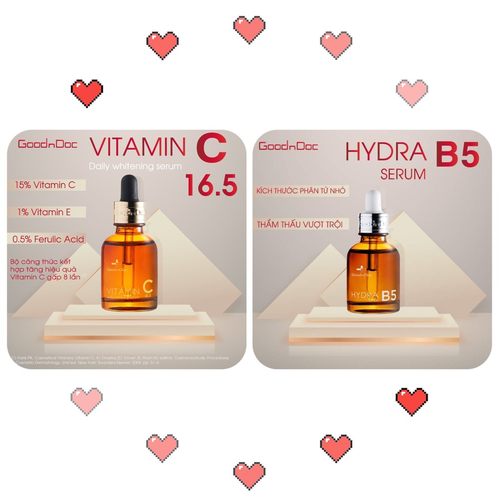 Combo serum B5 và vitamin c Goodndoc