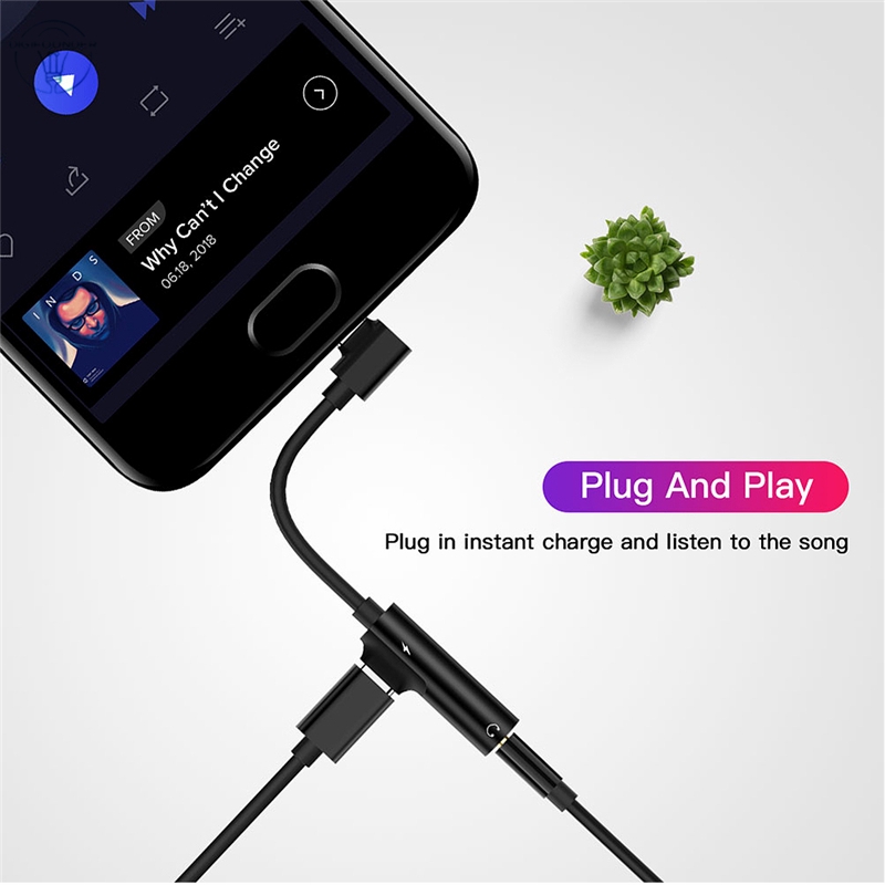 Cáp chuyển đổi đầu type C sang cổng type C và cổng âm thanh 3.5mm