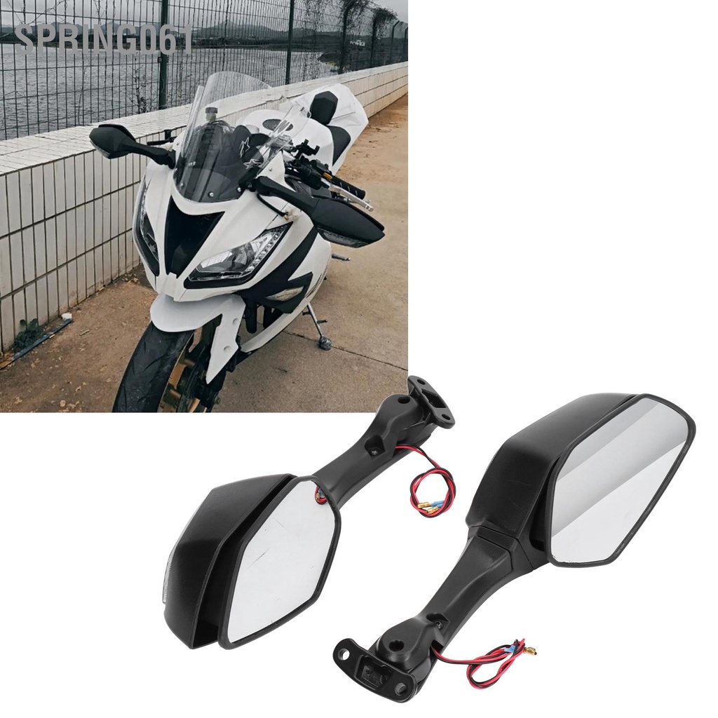 Spring061 Gương chiếu hậu xe máy có đèn xi nhan LED thay thế cho NINJA ZX10R 2011‑2015