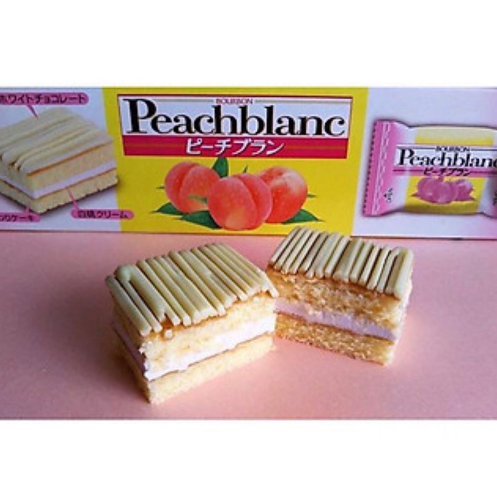 Bánh bông lan đào, chuối Bourbon