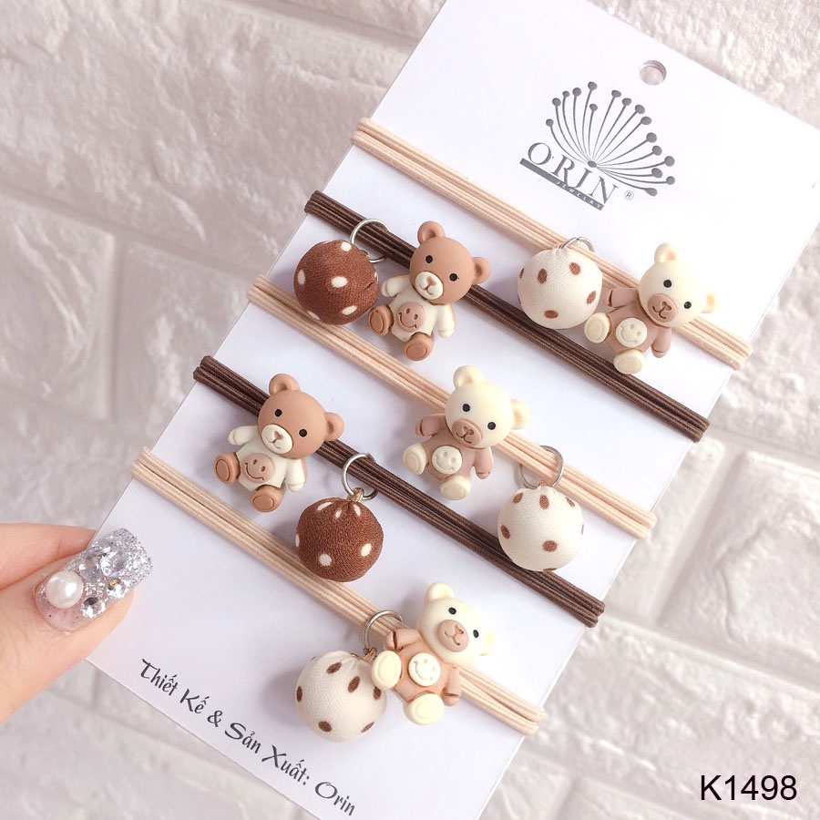 Dây buộc tóc, cột tóc chú gấu sang trọng Orin K1498